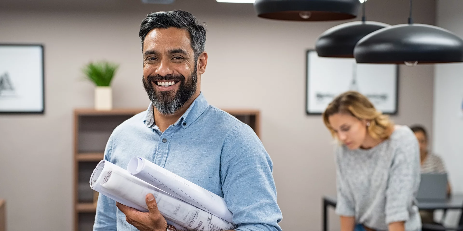 business owner smiling